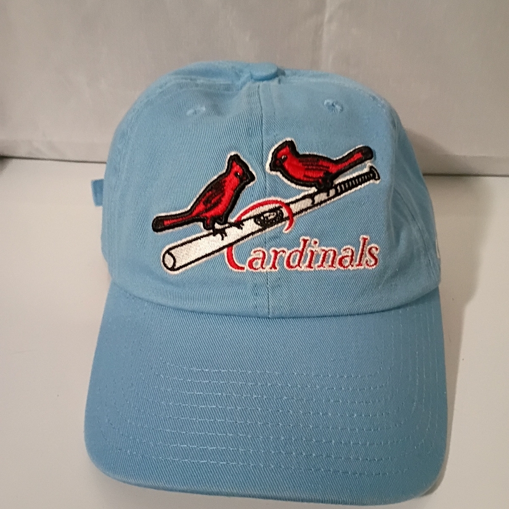 47 Brand Light Blue Cap with Red Bird Embroidery
